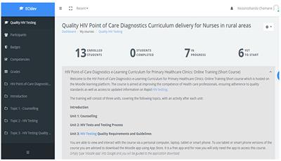 Designing and Piloting of a Mobile Learning Curriculum for Quality Point-Of-Care Diagnostics Services in Rural Clinics of KwaZulu-Natal, South Africa